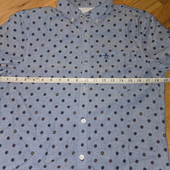 An Original Penguin by Munsingwear button down sz S blue - Picture 6 of 7